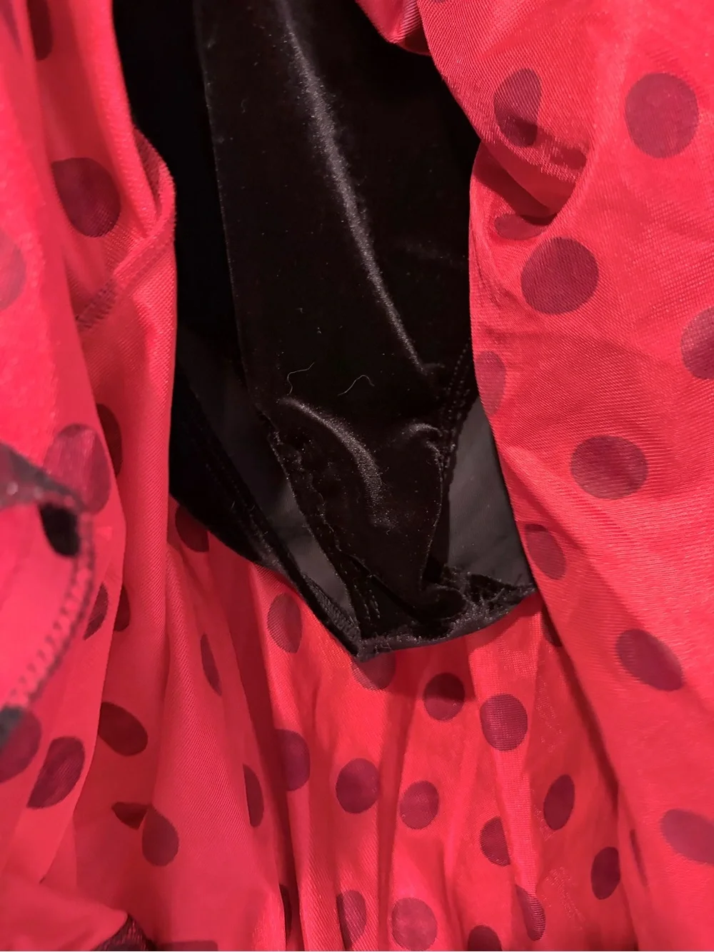 Red Polka Dot Dance Costume Dress w/ Hat Gloves Bow Adult Small Complete Set